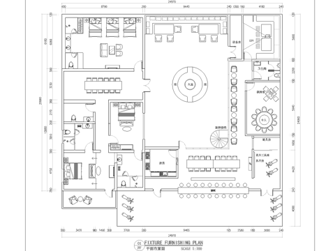 休闲娱乐民宿 最新平面施工图设计cad施工图