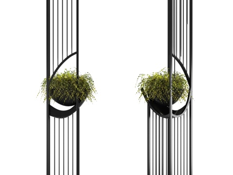  现代盆栽3d模型 