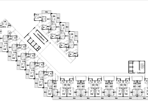 公寓户型图建筑平面CADcad施工图