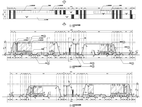 公交车站候车亭CAD施工图集cad施工图