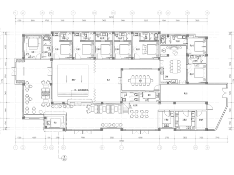 700平休闲娱乐民宿 最新全套施工图设计cad施工图