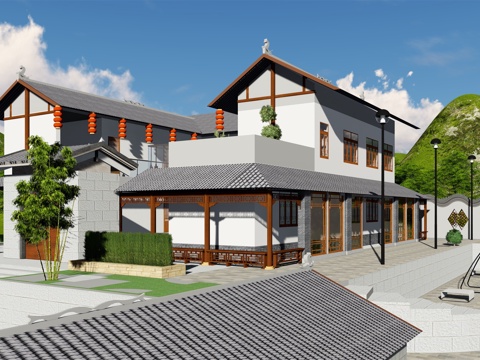 农家乐民宿建筑  最新全套施工图设计cad施工图