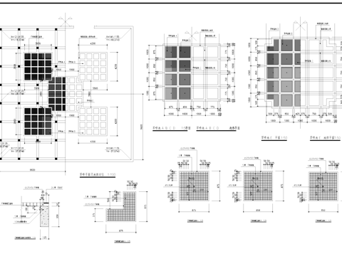 旱喷池水景景观结构CAD施工图cad施工图