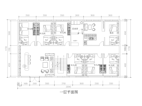 休闲娱乐民宿 最新全套施工图设计cad施工图