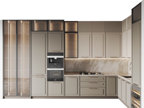  现代橱柜3d模型 