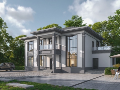  别墅建筑自建房 最新全套施工图设计cad施工图 