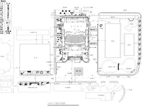 会议中心景观绿化平面及节点CAD施工图集cad施工图