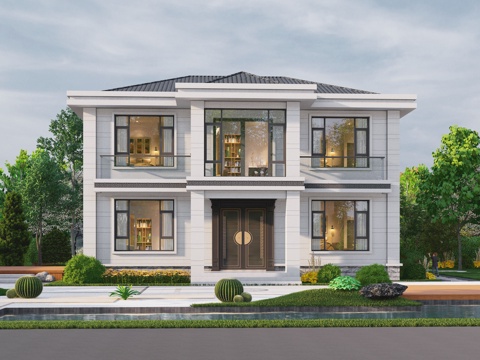  别墅建筑自建房 最新全套施工图设计cad施工图 