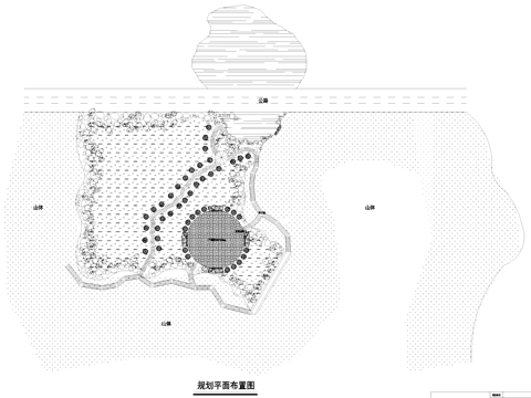 公路旁小游园景观CAD施工图cad施工图