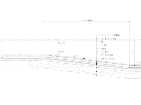 水池池底景观水景剖面CAD施工图cad施工图