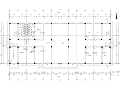 五层银行办公楼建筑cad施工图