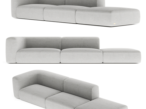  现代简约双人沙发 双人沙发 简约沙发 休闲沙发 客厅沙发 抱3d模型 