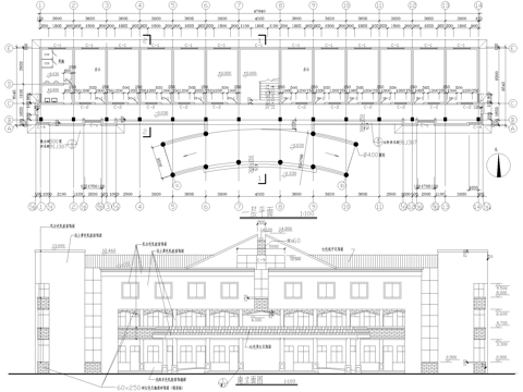 三层政府办公大楼建筑cad施工图