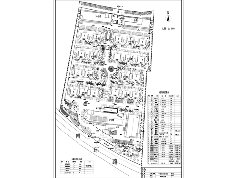 中恒世纪科技园住宅景观植物平面CAD施工图cad施工图