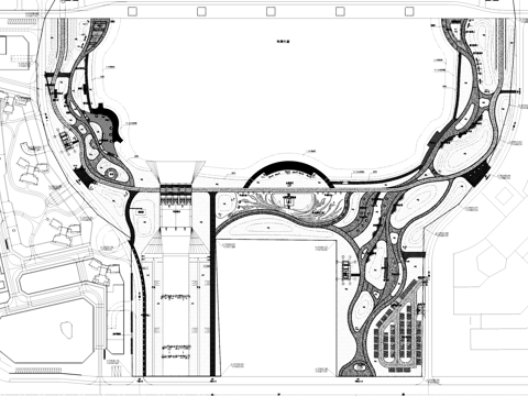 长兴湖南湖公园景观平面CAD施工图cad施工图