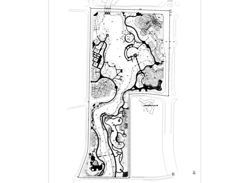 重庆金凤湿地公园景观平面CAD施工图cad施工图