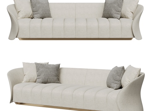  现代简约双人沙发 双人沙发 简约沙发 客厅沙发 蓝色沙发 抱3d模型 