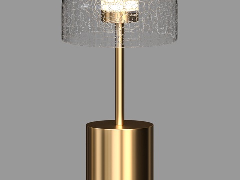  现代简约轻奢台灯 台灯 简约台灯 书房台灯 玻璃台灯 灯3d模型 