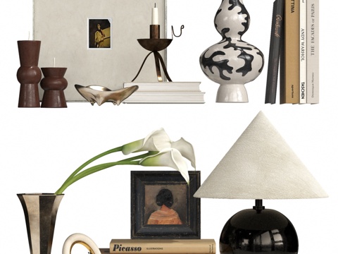  现代饰品摆件3d模型 