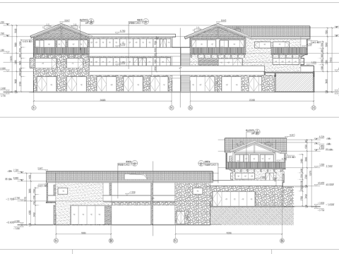 别墅建筑外观 最新全套施工图设计cad施工图