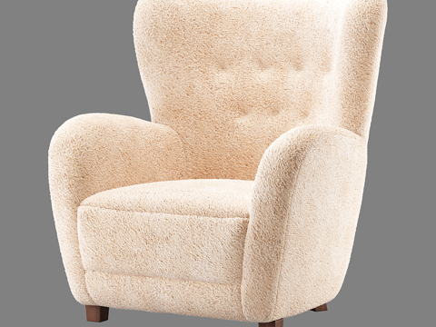  北欧简约单人沙发 单人沙发 简约沙发 休闲沙发 客厅沙发3d模型 