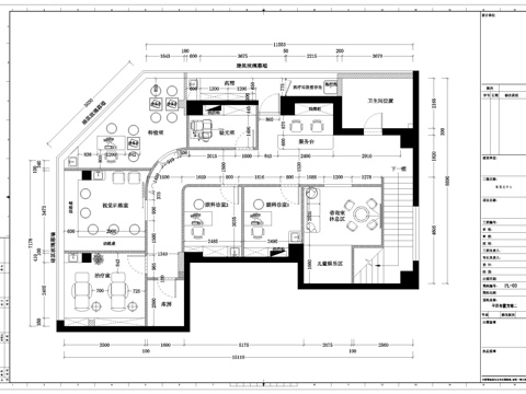 眼镜店 最新平面施工图设计cad施工图