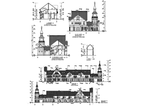 英式商业街建筑CAD施工图集cad施工图