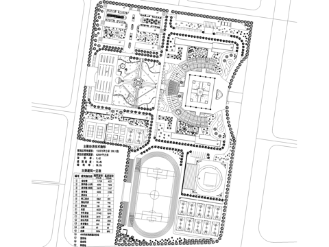 校园景观 学校规划总平面图 中小学cad施工图