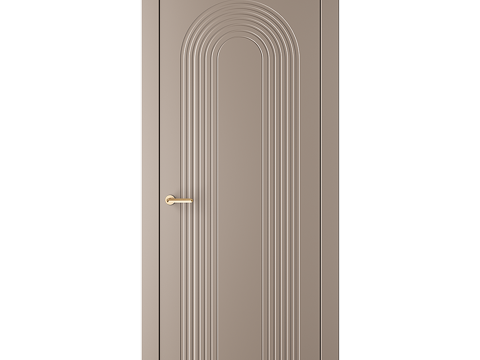  现代简约单开门房间门 入户门 防盗门3d模型 