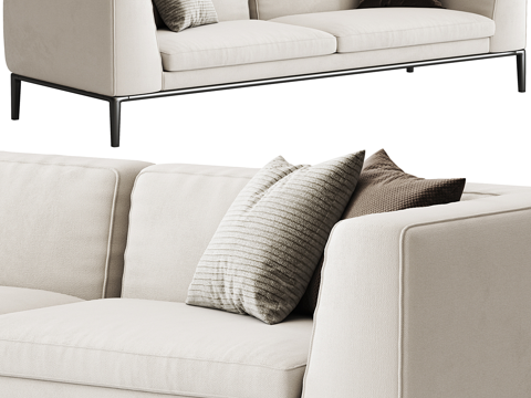  双人沙发3d模型 