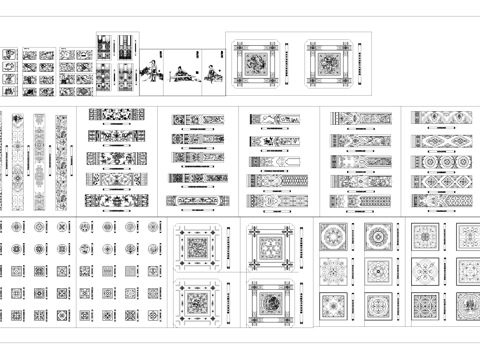 中式古典彩画CAD施工图cad施工图