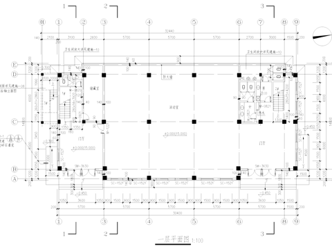 职工活动中心建筑CAD施工图cad施工图