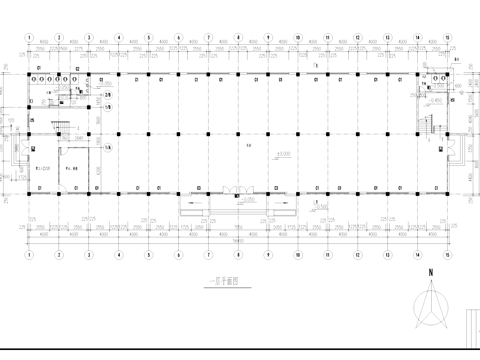 二级耐火七度抗震车间厂房工业建筑CAD施工图cad施工图