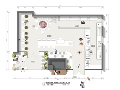 奶茶咖啡  最新平面施工图设计cad施工图
