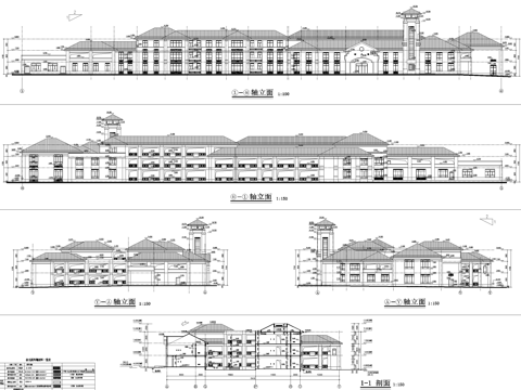 益阳碧桂园社区幼儿园建筑CAD施工图整套cad施工图