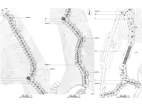 山地山体木栈道cad施工图