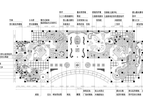屋顶花园 平面图cad施工图