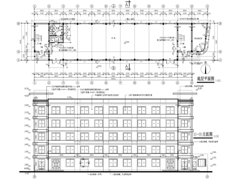 五层车间厂房工业建筑CAD施工图cad施工图
