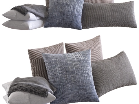  现代抱枕3d模型 