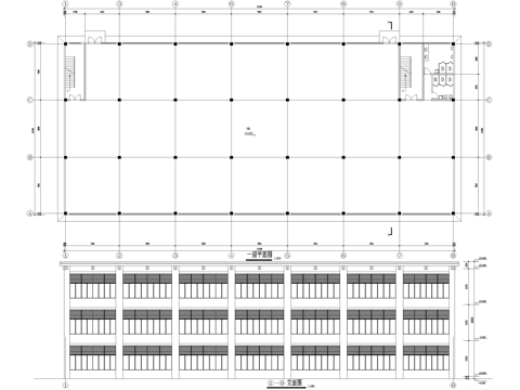 三层车间厂房工业建筑cad施工图