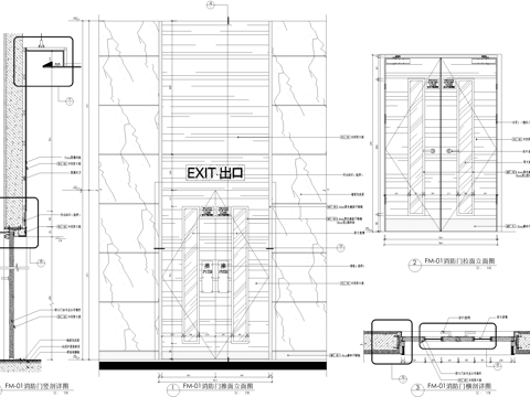 防火消防门cad施工图