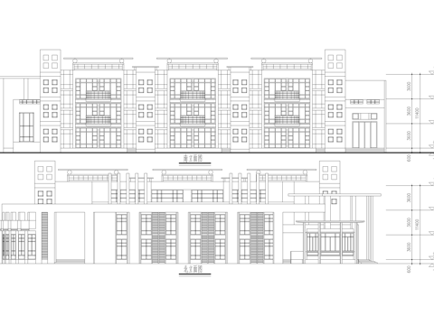三层幼儿园托儿所建筑cad施工图