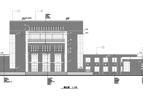  电影院建筑外观 最新全套施工图设计cad施工图 