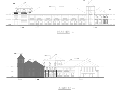 徐州国际学校幼儿园建筑CAD施工图集cad施工图