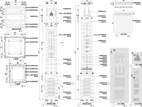 精神堡垒节点 入口标识 logocad施工图