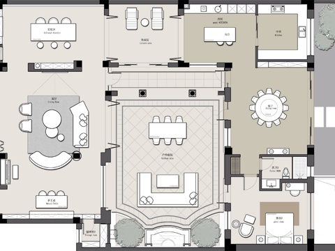 别墅样板间  最新全套施工图设计cad施工图