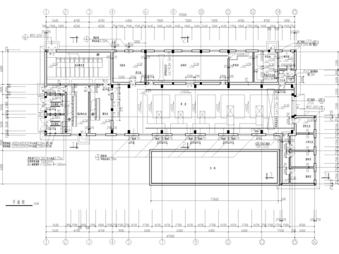 浊环水泵房浓缩池煤气清洗循环泵站厂房工业建筑cad施工图
