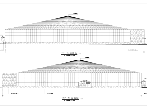 钢结构海珍品养殖大棚建筑CAD施工图cad施工图