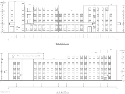 亚伦车间试验办公工业厂房建筑CAD施工图cad施工图
