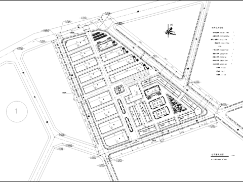 工业城工业园区建筑规划CAD平面施工图cad施工图